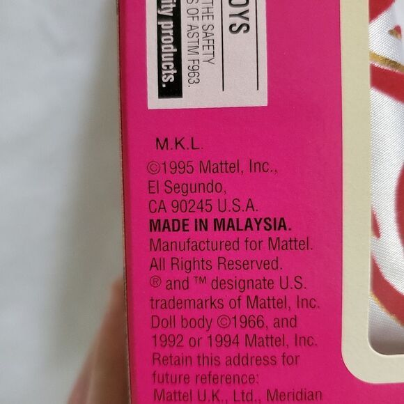 Vintage 1995 Evening Flame Barbie New in Box - Picture 6 of 6